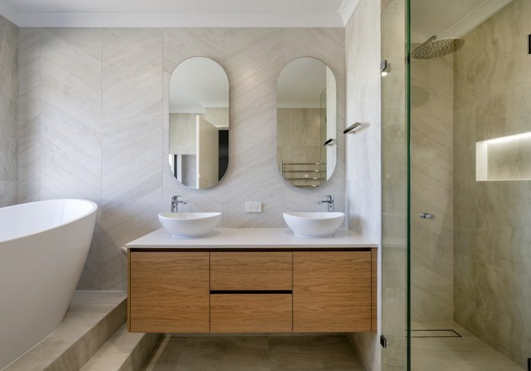 Double vanity bathroom renovation Stirling
