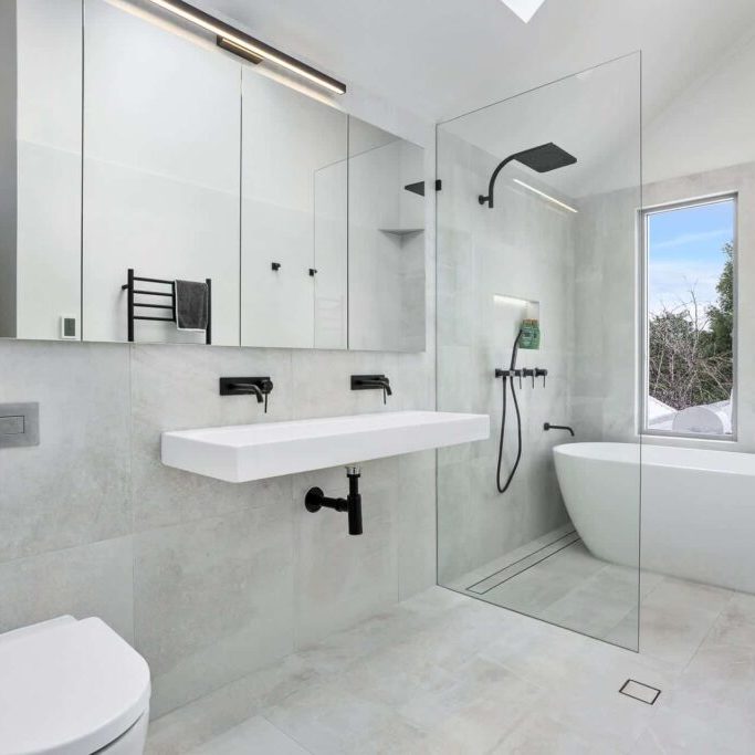 luxury hampton style bathroom renovation